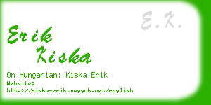 erik kiska business card